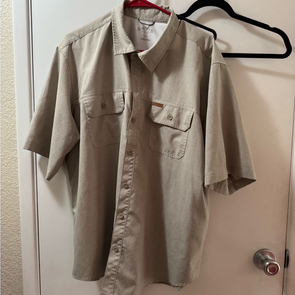 Orvis Tan Casual Button Down Shirt